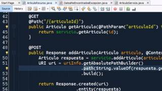RESTful JAVA - 11 EXCEPCIONES