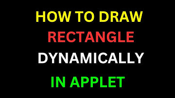 How to draw rectangle in applet dynamically || In Gujarati