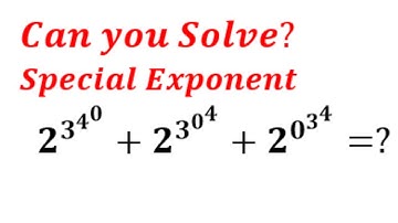 Olympiad Exam | Special Exponential Equation | Exponent Tricks
