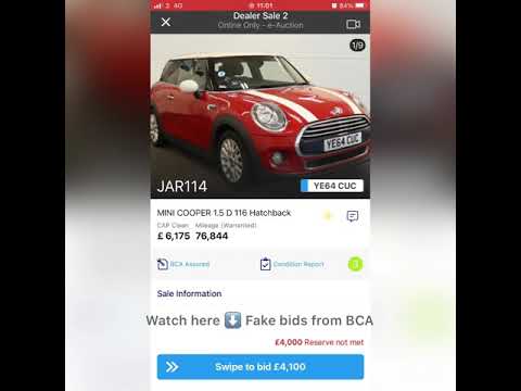 BCA Bid Scam Exposed 2020 ( Trying to get max bid for a faulty car  )