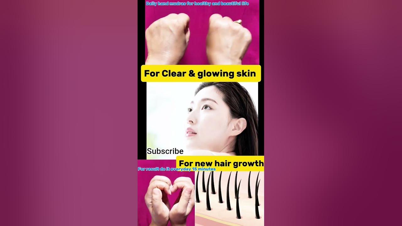 Hand Mudras for glowing skin and hair growth 🧿 #yogamudra #ytshorts #mudra #om #fypシ #suscribe
