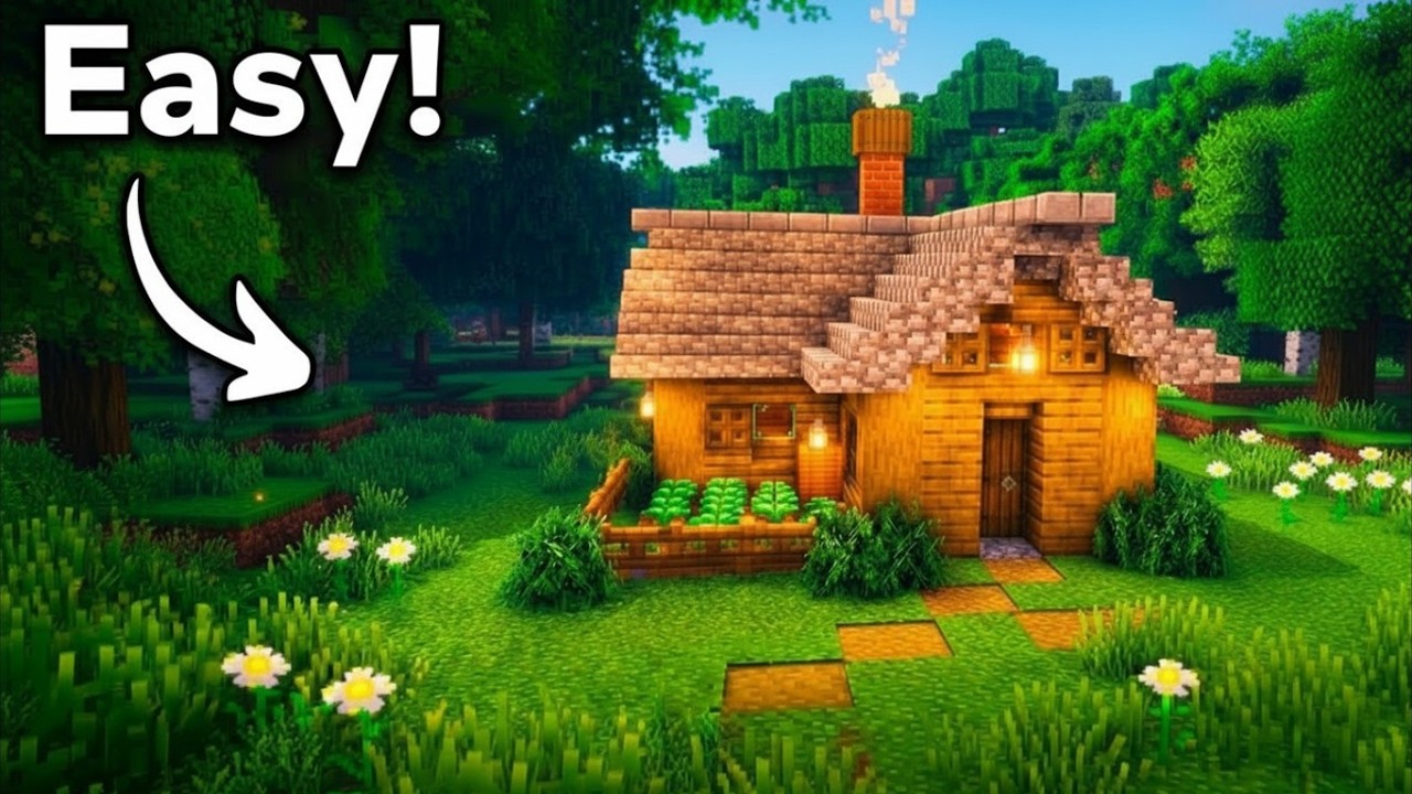 How to Build the Perfect Starter House in Minecraft - YouTube