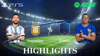 Argentina vs France | FC25 PS5 Gameplay | 4-4 Thriller &amp; Penalty Shootout Drama! #messi  #fc25 #ps5