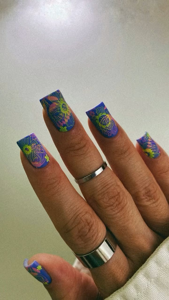 МК стемпинг! Легкий, быстрый, эффектный дизайн😍 #stamping #nails # ...