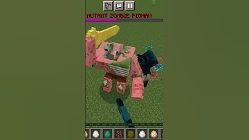 Mutant Zombie Pigman vs warden in Minecraft #shorts #gaming #minecraft