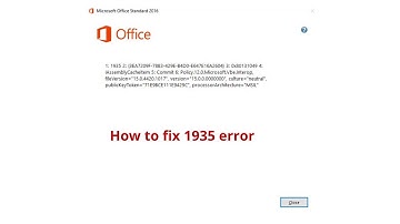 Error 1935 is encountered when installing Microsoft Office onto Windows 10.
