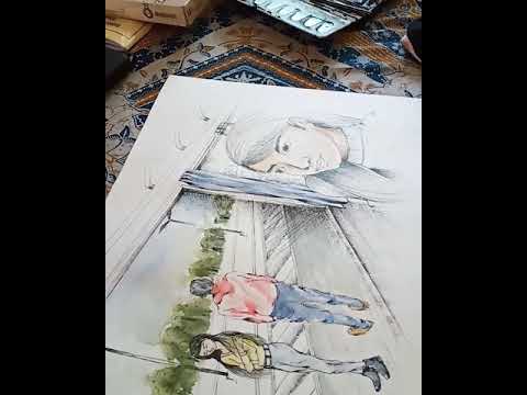 Lukisan cat air - YouTube