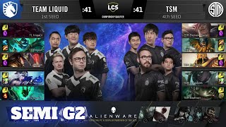 TSM vs Team Liquid - Game 2 | Semi Final Playoffs S10 LCS Summer 2020 | TSM vs TL G2