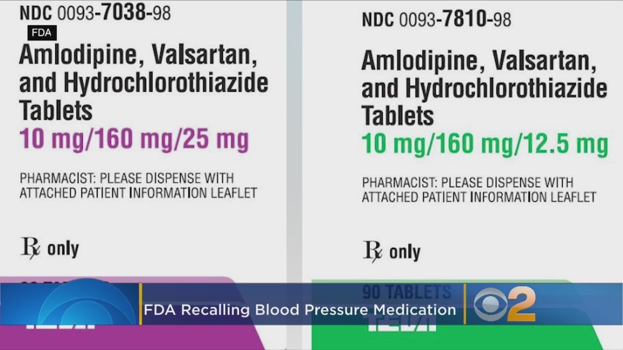 FDA: Blood Pressure Medicine Recalled Due To Chemical Linked In Cancer