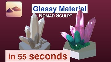 How to set Transparent Glass Material | 55 seconds | Nomad Sculpt #nomadsculpt