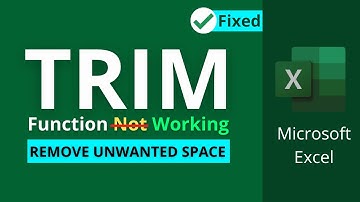 Trim Function not working in Excel | Fixed