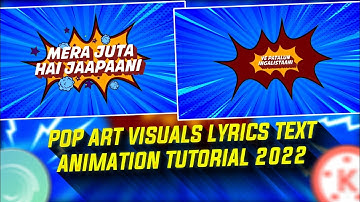 Popart Visuals Text Animation Video Editing Tutorial Alight Motion | Visual Dj Remix Video Editing