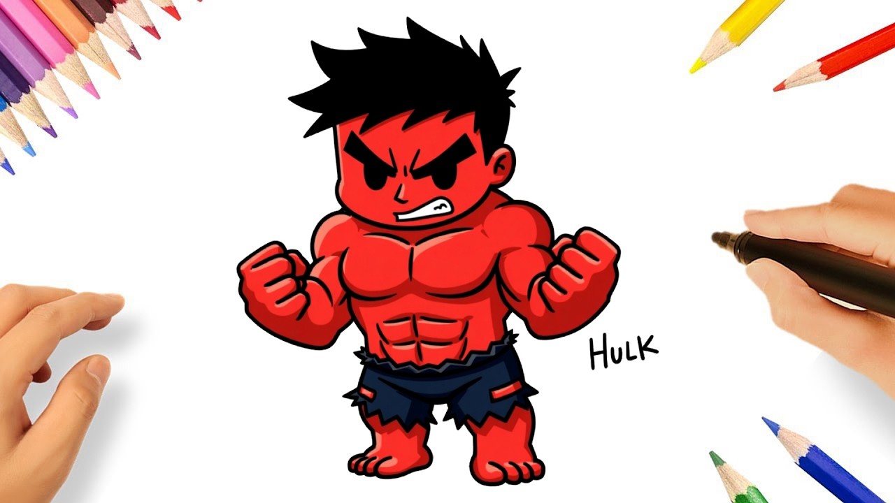 Como Desenhar o Hulk Vermelho do Novo Capitão América 4 ! Fácil e ...