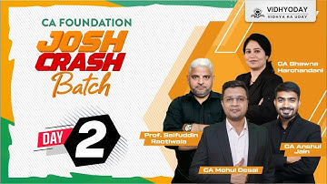 DAY 2 | CA Foundation Josh Crash Batch | Jan 2026 Exam