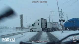 Caught on Commuter Train Collides With FedEx Truck