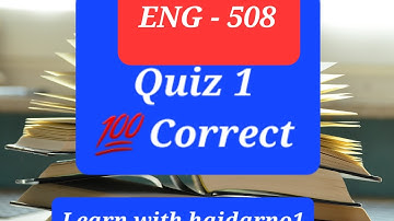 ENG508 Semantics and Pragmatics Quiz No 1 #ENG508 #Quizz