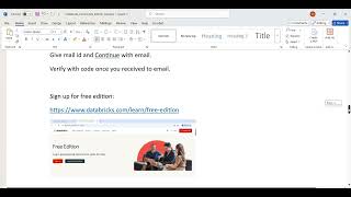 Session 2:Python Databricks community and Free Edition