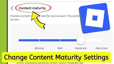 How to change content maturity Settings on Roblox 