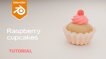 Blender 3D Beginner Tutorial | Raspberry cupcakes