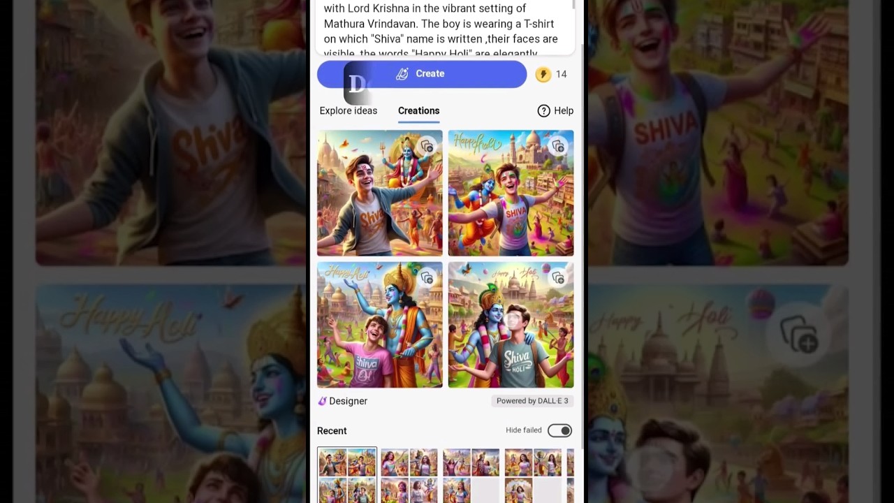 How to create holi image using ai 🤫😱 | Bing image creator | How to generate holi image  