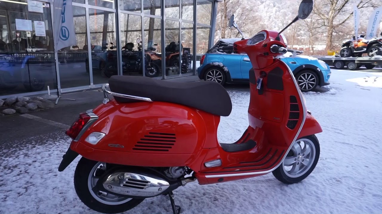 MOTORBÄR Check Vespa GTS 300 2021 Euro 5 Orange Impulsivo A11 - YouTube