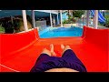Super Fun Pool Water Slide at Aquaticum Debrecen Hungary