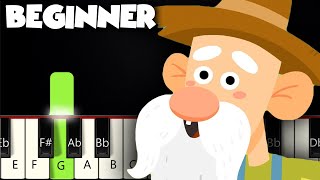 Old MacDonald Had A Farm | BEGINNER PIANO TUTORIAL   SHEET MUSIC by Betacustic