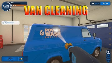 Power Wash Simulator Gameplay - Relaxing Van Cleaning