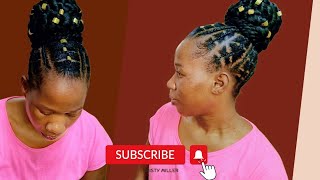 Simple  & Elegant Natural Hairstyle Under 5  minutes  Updo#protectivestyles #4cnaturalhair