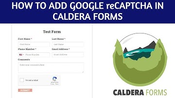 How to add Google reCaptcha in Caldera Forms | Caldera Forms reCaptcha