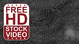 Free Stock Videos – abstract 3D surface deforming with outlined white grid