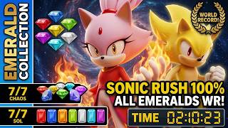 Sonic Rush 100% Complete Speedrun - All Emeralds WR in 2:10:23 #sonic #speedrun #sonicrush