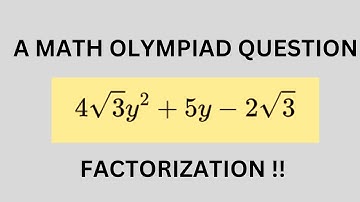Math Olympiad | Factorization Problem | Algebra