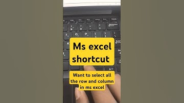 Want to select all the rows and columns in ms excel? Use these Shortcuts #shortcutkeys #excel #tech