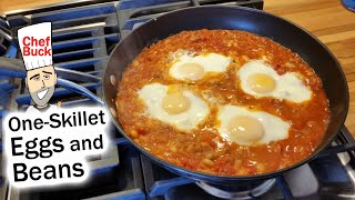 Best OneSkillet Eggs and Beans Recipe