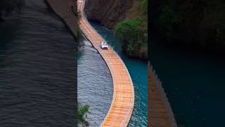 The Dream Bridge Where Cars Float On Water Waves Floating Bridge Shiziguan Floating Bridge