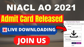 NIACL AO 2021 Admit Card (Out) – Download Prelims Exam Hall Ticket Here