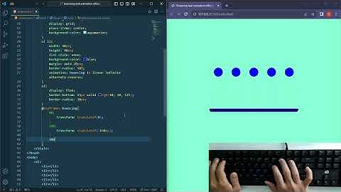 ASMR Programming - bouncing ball animation using CSS  [no talking]
