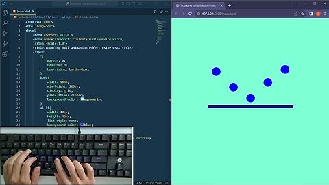 ASMR Programming - bouncing ball animation using CSS  [no talking]