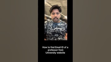 How to find a professor’s email from a university website?