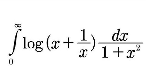 Int log(x+1/x) dx/(1+x^2) from 0 to infty
