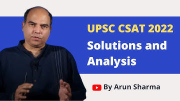 UPSC CSAT 2022 | Problem Solving | Paper Analysis | Arun Sharma Live
