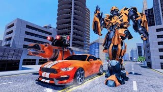 Hippo Robot Transform Car: City Battle Game  - Android Gameplay (Full HDR) screenshot 2