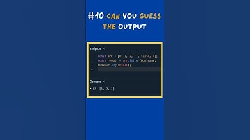 #10 JavaScript Guess the Output 🤯|| Filter (Boolean) #shorts