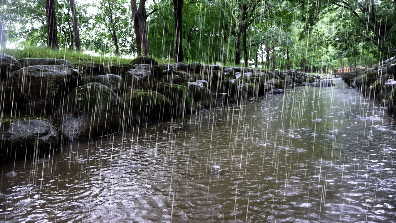 Звуки воды и дождя для сна | Преодоление бессонницы, нарушений сна и шума в ушах | Естественный ASMR