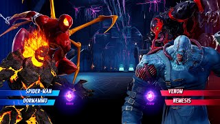 Spiderman & Dormammu vs Venom & Nemesis (Very Hard)  Marvel vs Capcom | 4K UHD Gameplay