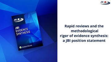 Rapid Reviews and the methodological rigor of evidence synthesis