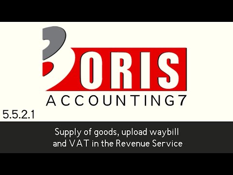 Oris Accounting 7 - Supply of goods, upload waybill and VAT in the Revenue Service (5.5.2.1)