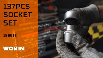 WOKIN 137Pcs Socket Wrench Auto Repair Tool Combination Package Mixed Tool Set