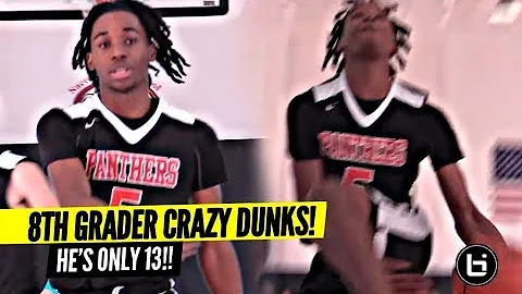 13 Y/O 8th Grader DUNKING Like THIS!? Nathaniel Sa...